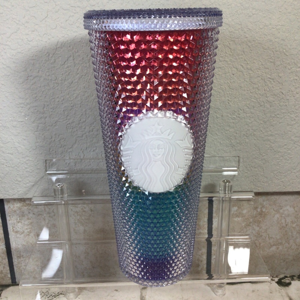Starbucks Rainbow Studded Tumbler- 24oz. Pride Summer 2020- Cold‎ Cup-No Straw